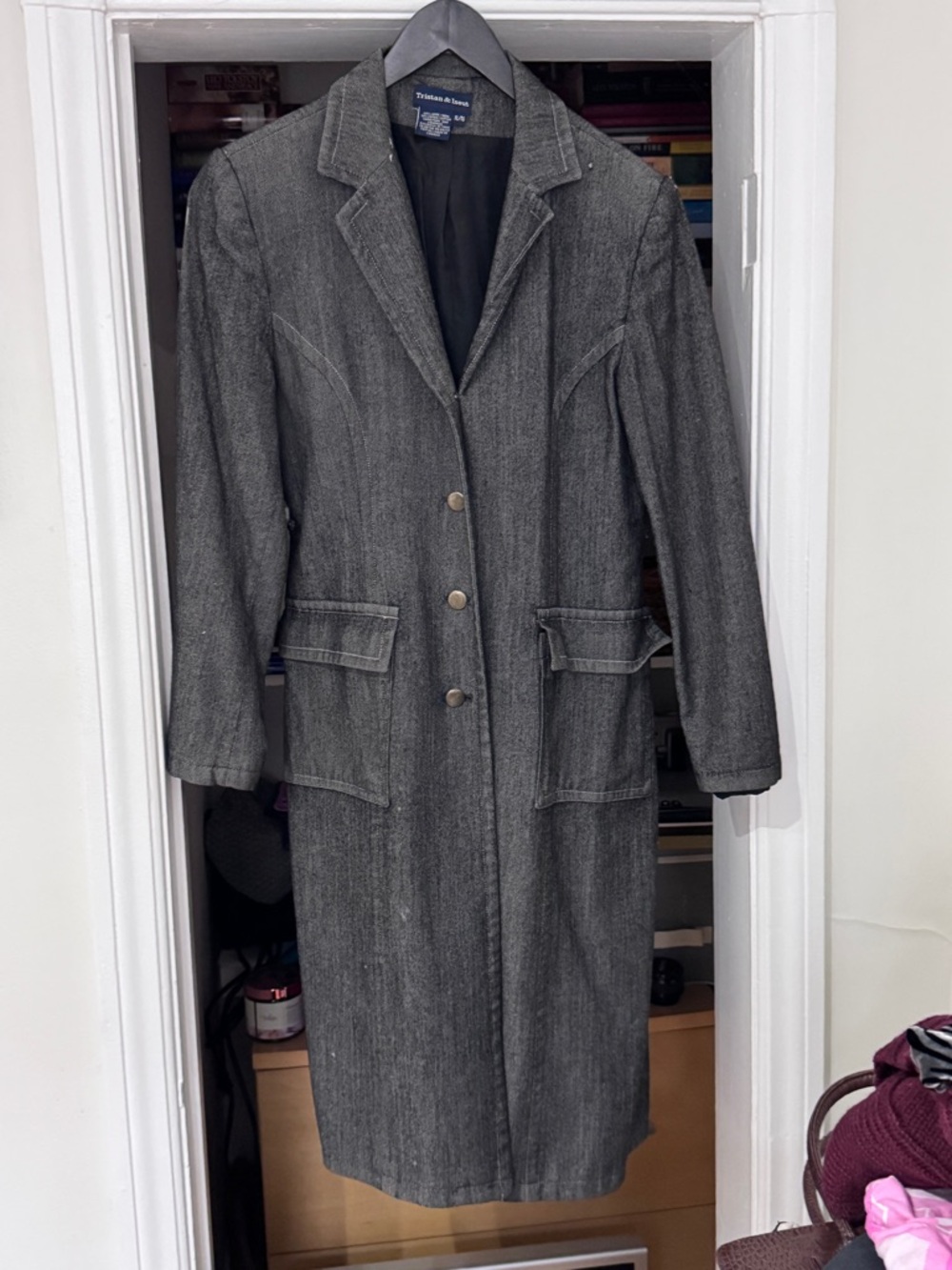 ✨ Tristan & Iseut Distressed Denim Coat – Edge Meets Timeless Tailoring ✨